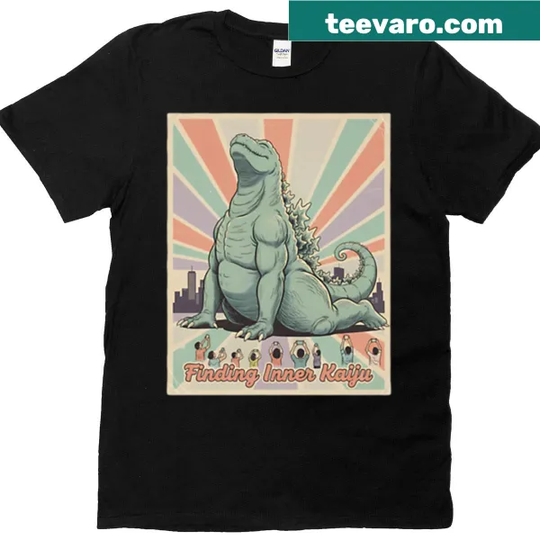 Oversized t-shirt featuring a retro kaiju design with a zen theme
