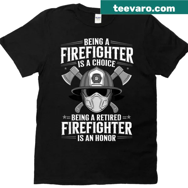 Illustrated firefighter uniform T-shirt for men and women