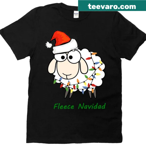 Charming Christmas sheep design with 'Fleece Navidad' text