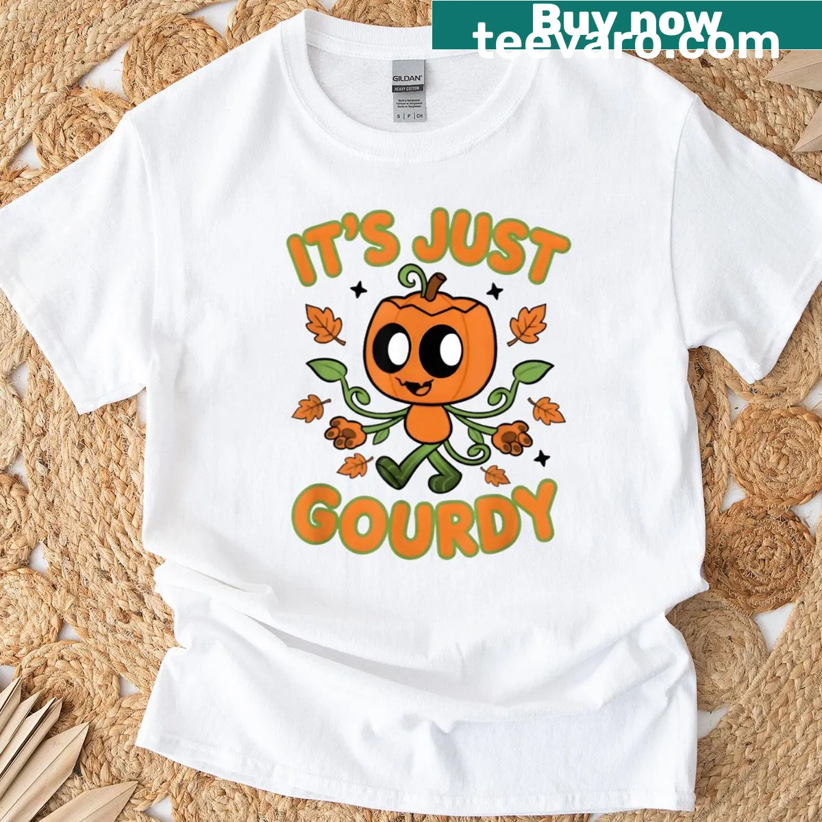 Cartoon Halloween-themed graphic on T-shirt — on a men's t-shirt