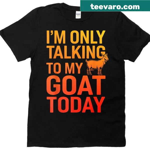 Cartoon goat illustration on a funny goat lover t-shirt.