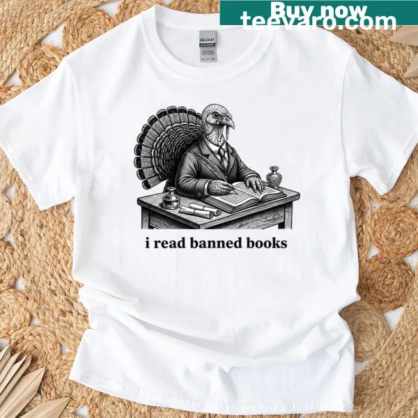 Engraved turkey with a humorous quote graphic on a t-shirt