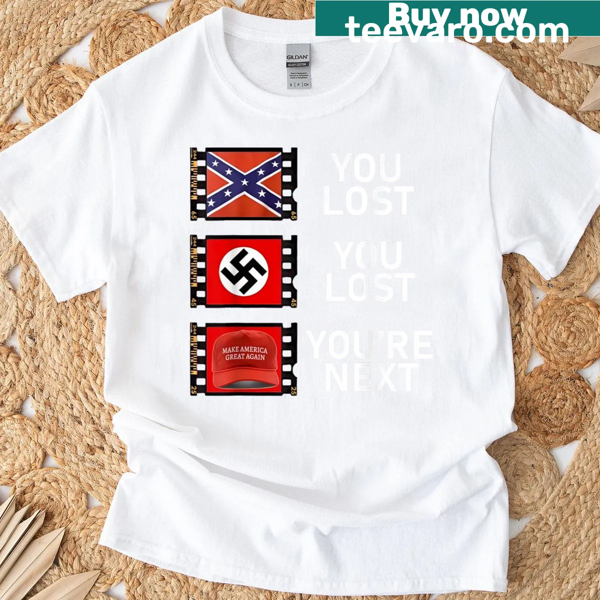 Humorous T-shirt with a competitive message — on a men's t-shirt