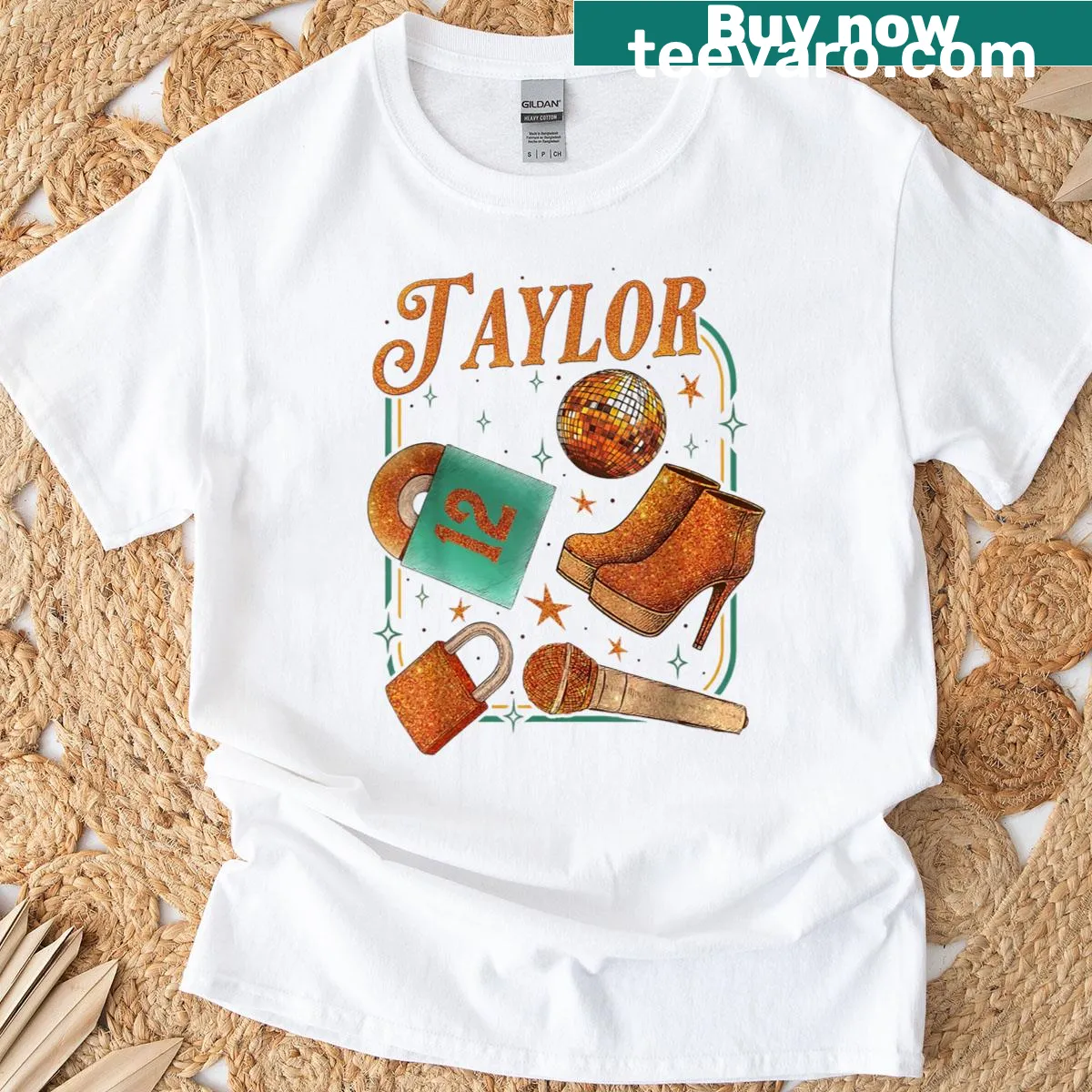 Retro 80's t-shirt featuring personalized Taylor name design — on a men's t-shirt