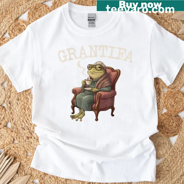 Cartoon frog graphic t-shirt with humorous design