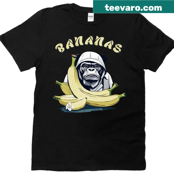 Grumpy gorilla meme graphic on T-shirt