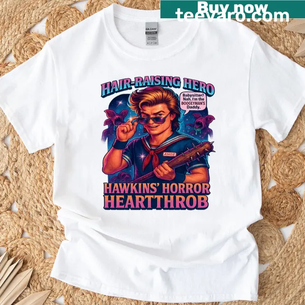 Funny construction humor graphic on oversized shirt