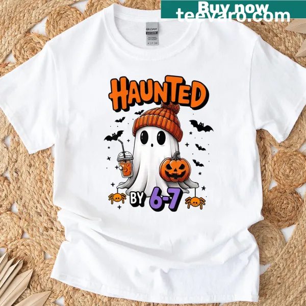 Ghost-themed Halloween t-shirt with funny meme text.