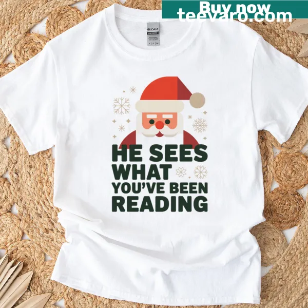 Santa design t-shirt with humorous reading text