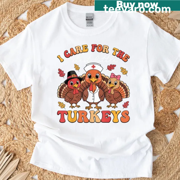 Thanksgiving themed t-shirt for nurses with turkey design