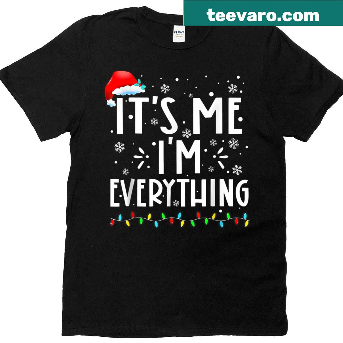 Christmas t-shirt with playful self-love text — on a men's t-shirt