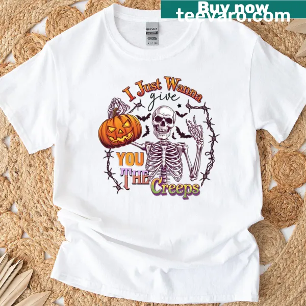 Funny Halloween T-shirt with creepy humor