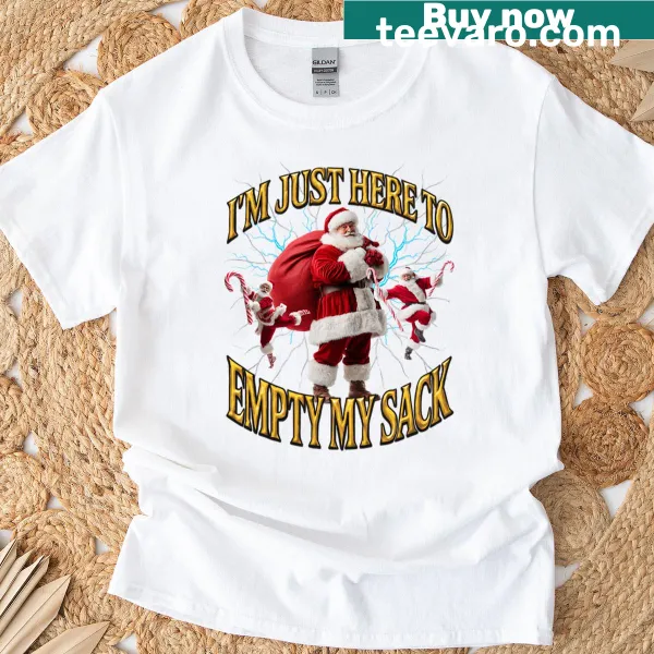 Funny Christmas t-shirt with rude innuendo about Santa