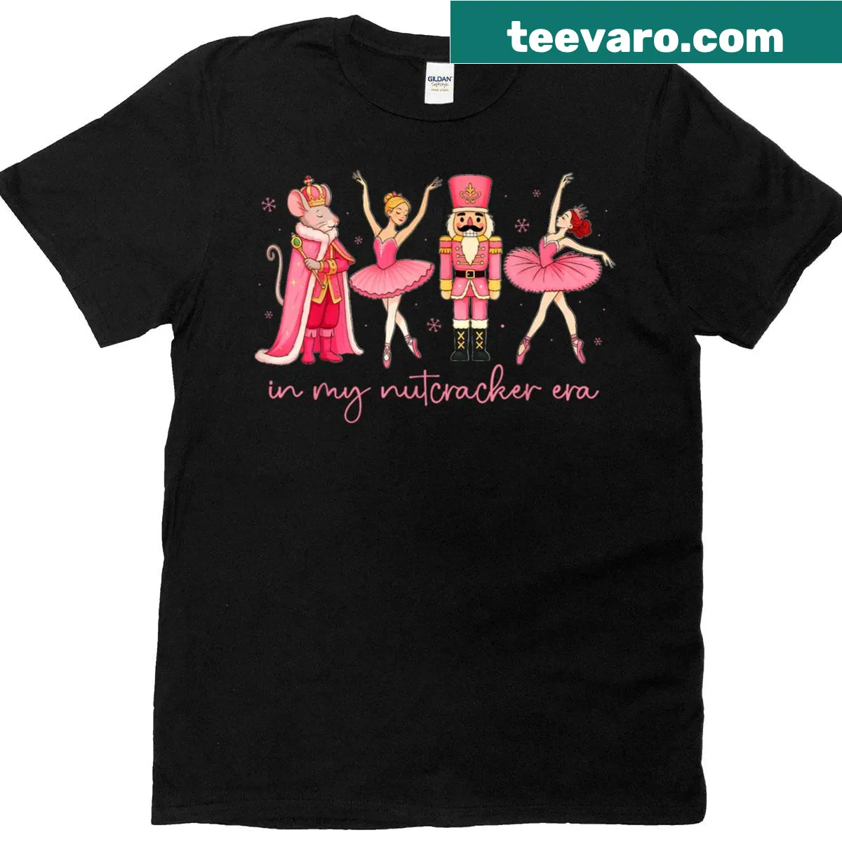 Text design for Nutcracker era dancers on t-shirt — on a men's t-shirt