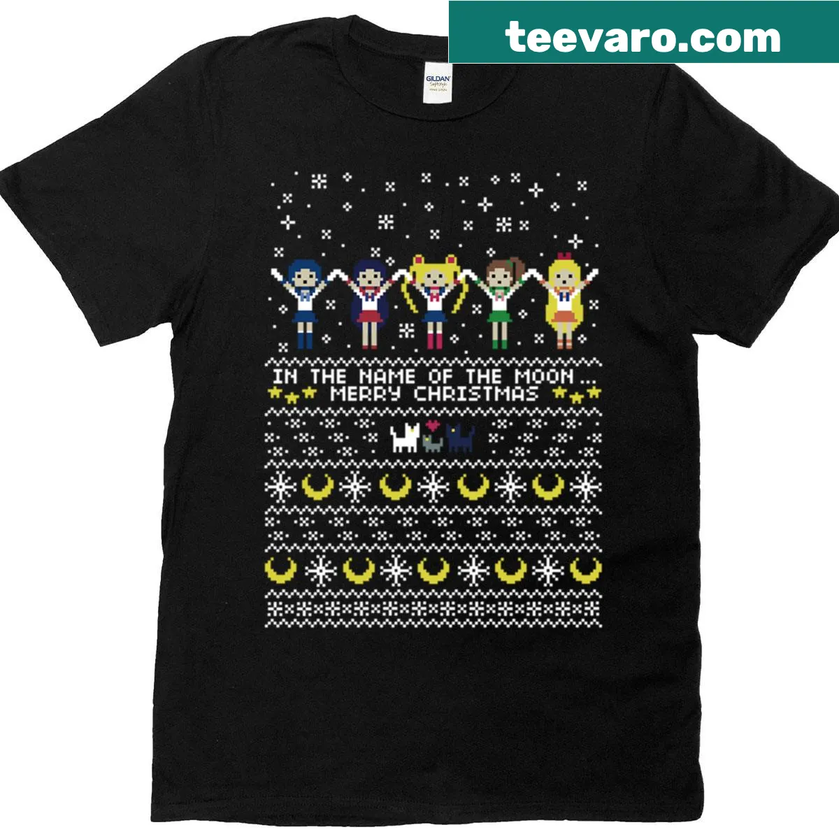 Whimsical text design for a Merry Xmas t-shirt — on a men's t-shirt