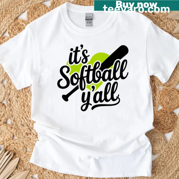 Playful Softball T-shirt with a bold phrase