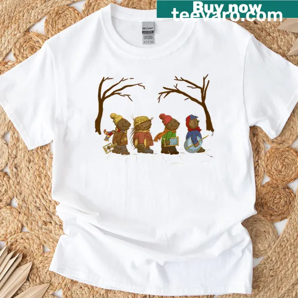 Christmas t-shirt featuring Emmet Otter and jug band design