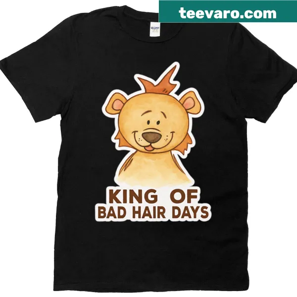 Oversized T-shirt with funny lion watercolor design