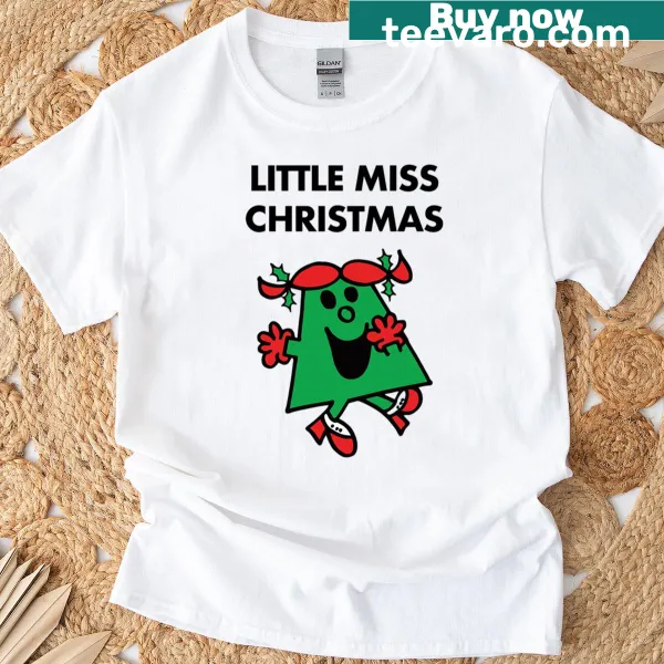Cute T-shirt with 'Little Miss Christmas' text