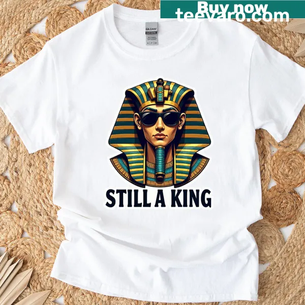 Illustration of a modern pharaoh with sunglasses on T-shirt