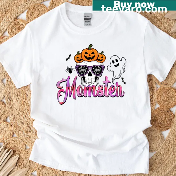 Funny Momster Halloween t-shirt with playful Halloween graphics.