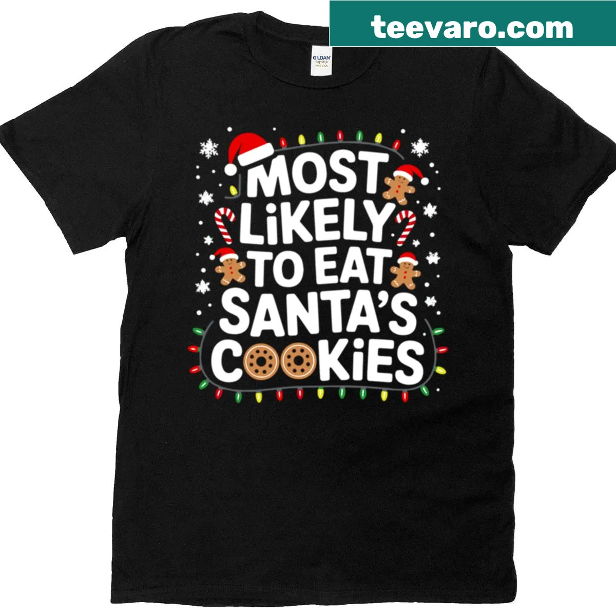Funny matching couple Christmas T-shirts — on a men's t-shirt