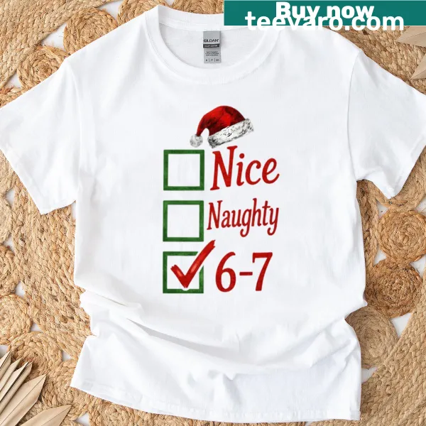 Funny Christmas list t-shirt for boys ages 6-7