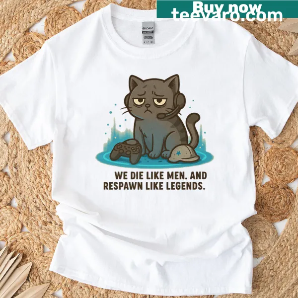 Oversized t-shirt with funny gamer phrase 'Respawned Done' in bold typography