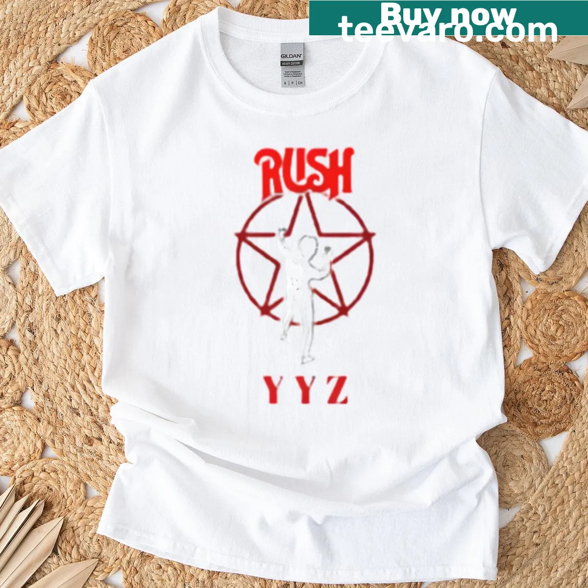 Vintage tee celebrating Rush with a nod to Neil Peart — on a men's t-shirt