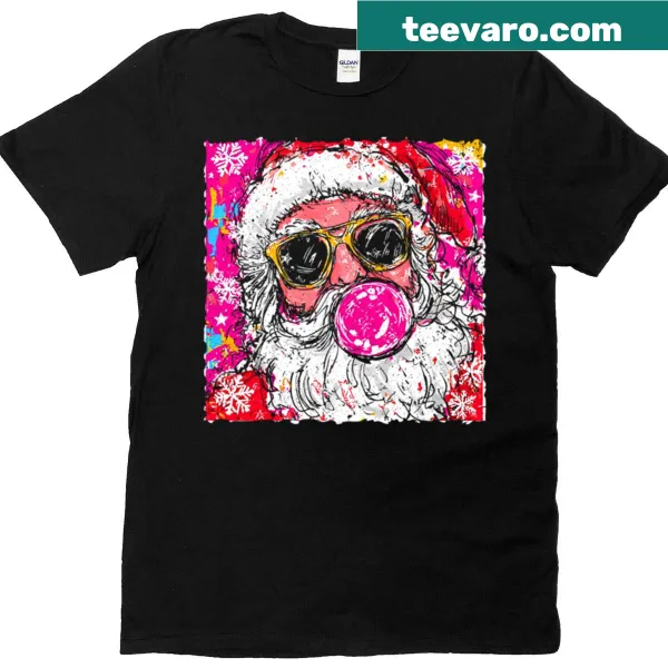 Christmas T-shirt featuring a jolly Santa Claus graphic
