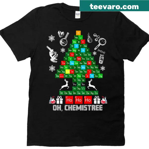Text design saying 'Oh Chemist Tree' with a tree graphic