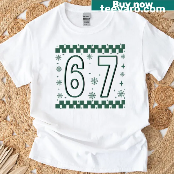 Funny Broh Christmas t-shirt with Six Seven 6 7 graphic
