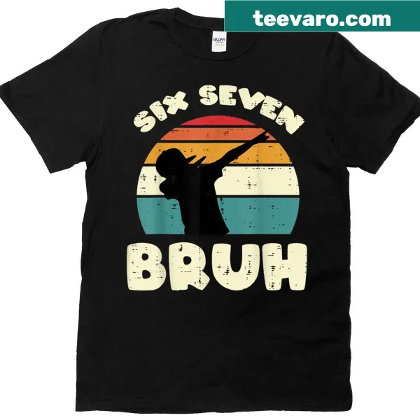 Funny kids t-shirt featuring 'Bruh', dab movements, and the number 67