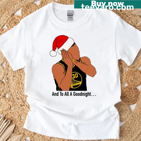Christmas t-shirt featuring a Steph Curry themed night-night graphic