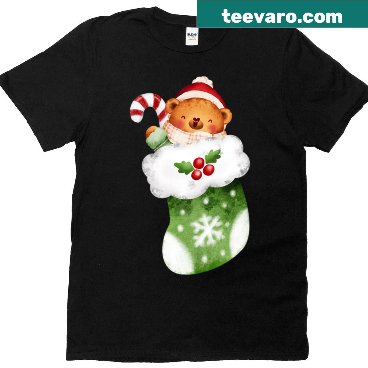 Oversized snowboard t-shirt with whimsical waterscape graphic — on a men's t-shirt