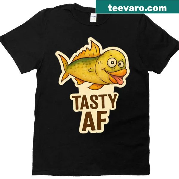 Funny T-shirt with a watercolor fish illustration