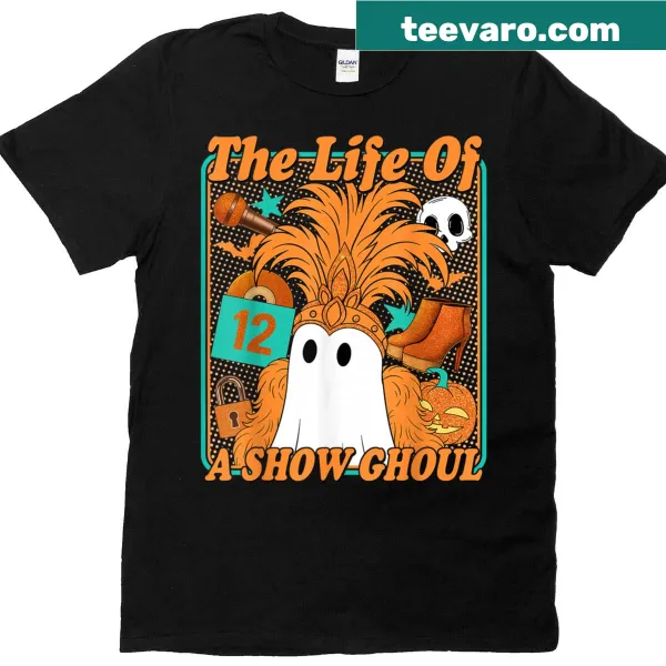 Funny Halloween t-shirt featuring a showghoul design