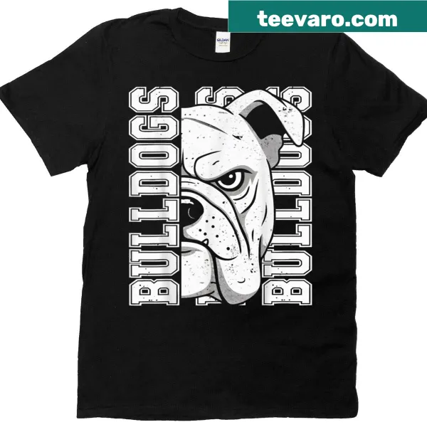Vintage Bulldog Pride T-shirt with name and emblem design