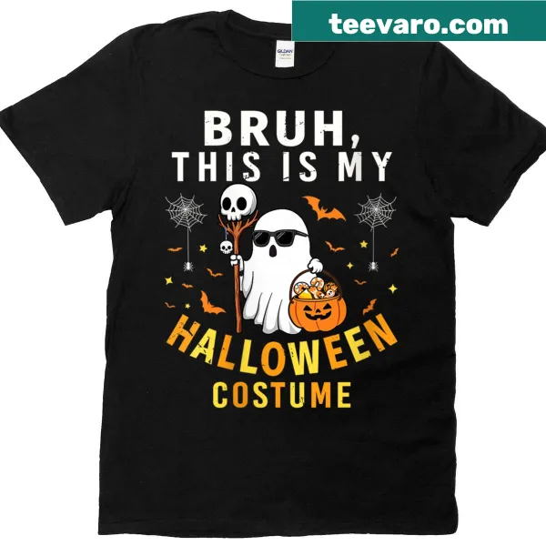 Ghost Halloween costume t-shirt with humorous text
