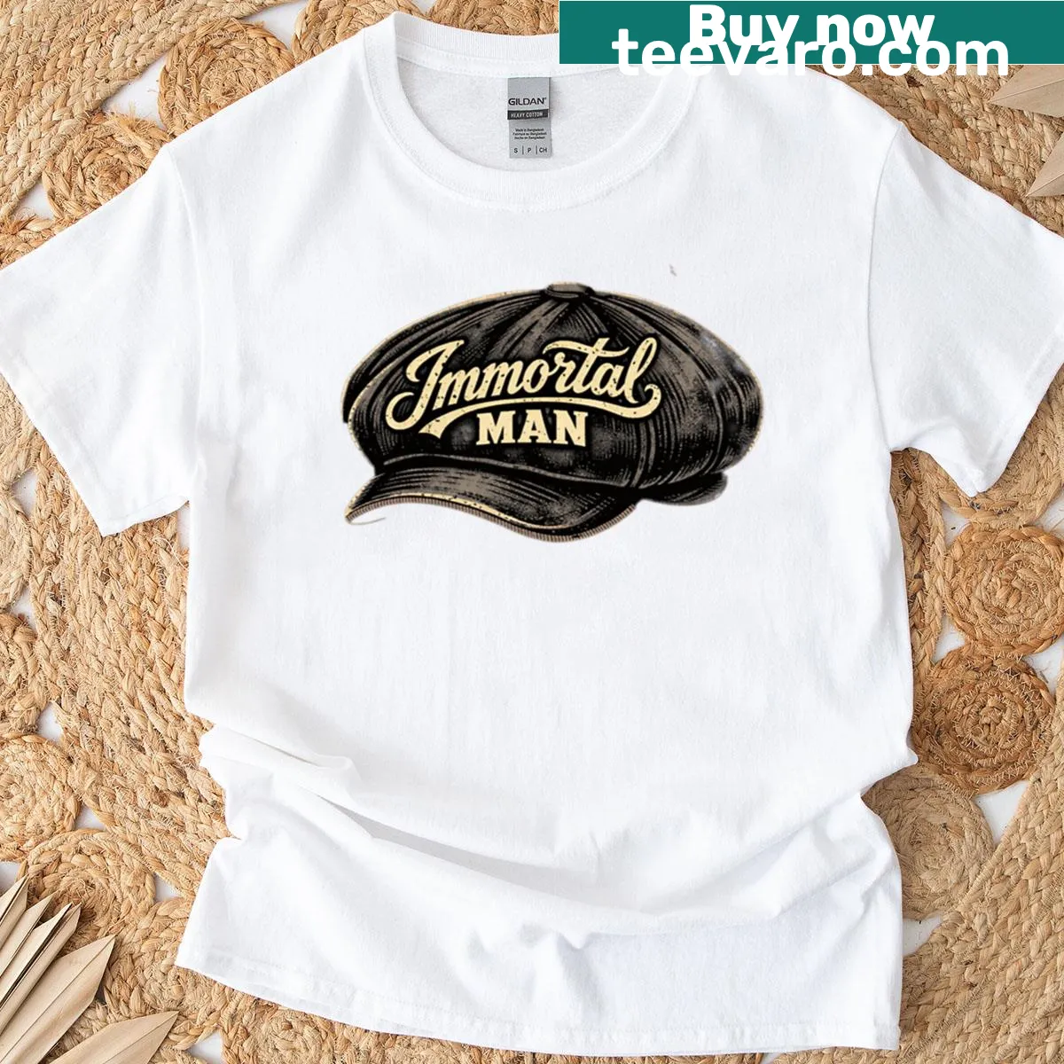 Birmingham Peaky Blinders T-shirt with bold typography — on a men's t-shirt