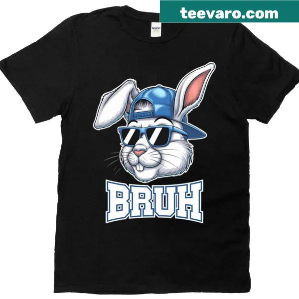 Cartoon bunny face t-shirt for a fun Easter celebration
