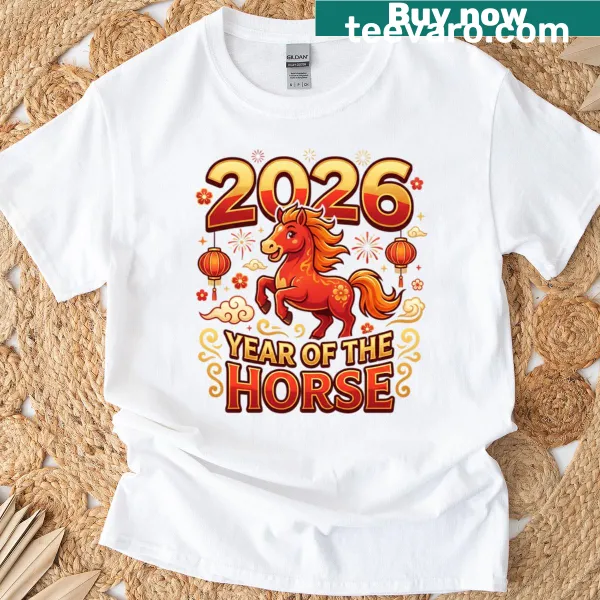 T-shirt for Chinese New Year featuring Year of the Horse
