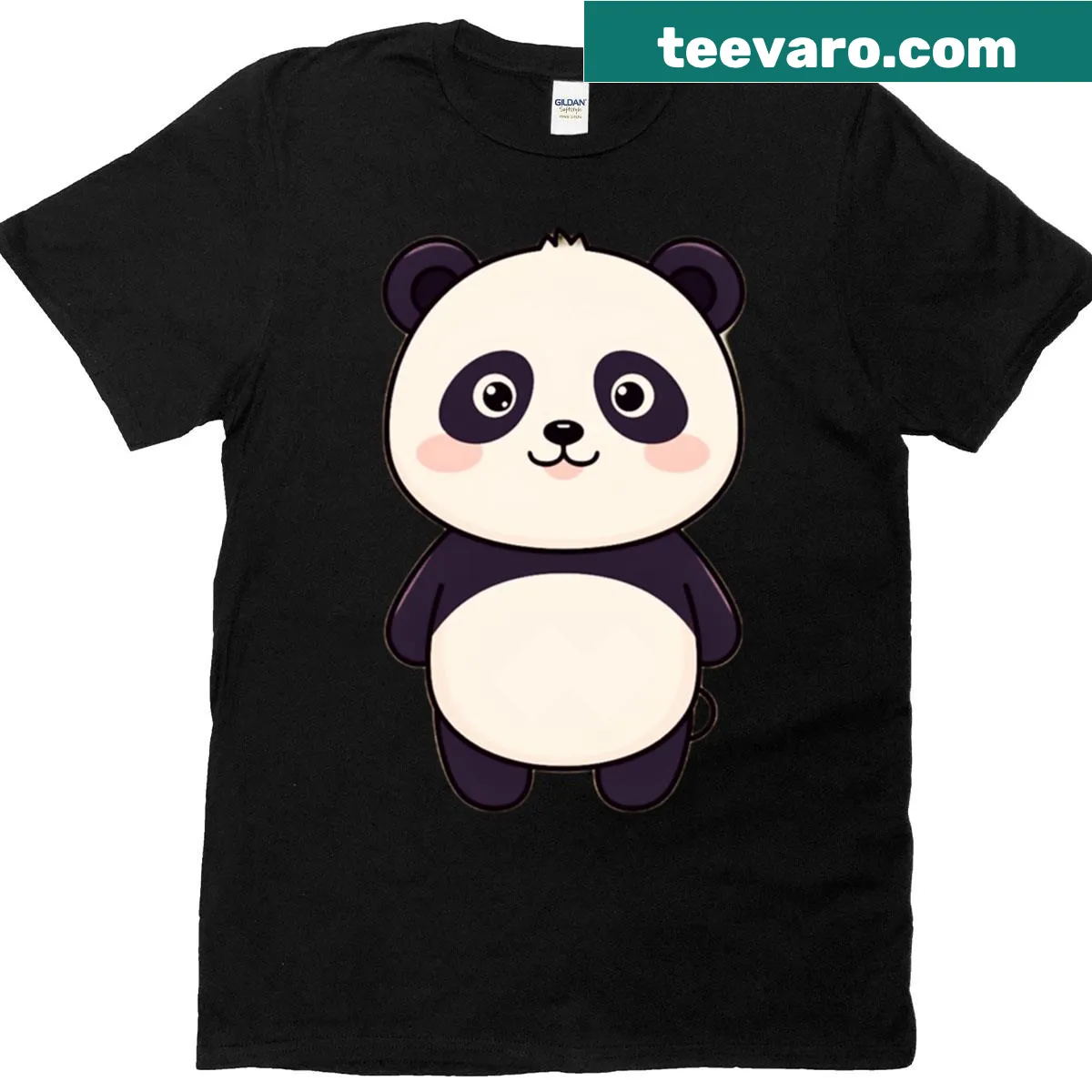Adorable panda design t-shirt for kids — on a men's t-shirt
