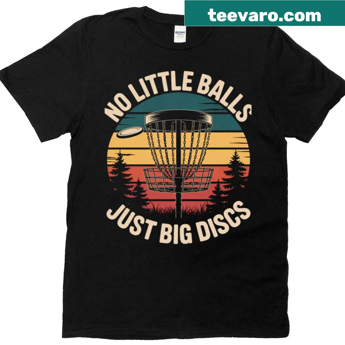 Disc golf lover t-shirt with bold lettering — on a men's t-shirt