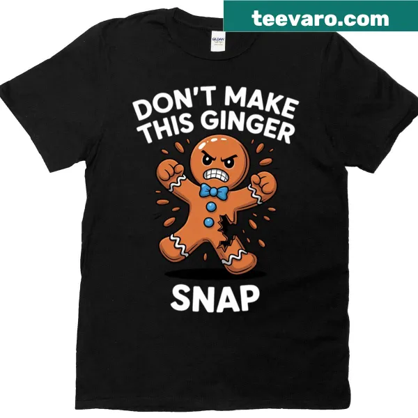 Cute Christmas T-shirt with a ginger snap cookie and fun text
