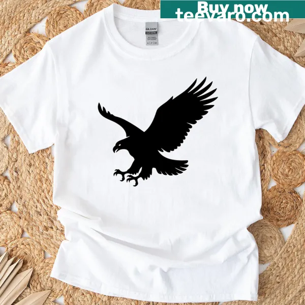 T-shirt featuring a silhouette of an eagle with spread wings