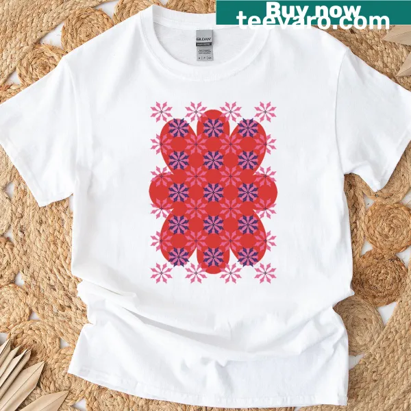 T-shirt featuring elegant flower designs