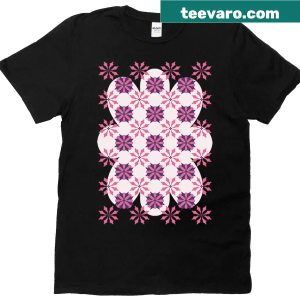 Elegant floral design T-shirt showcasing intricate flower details