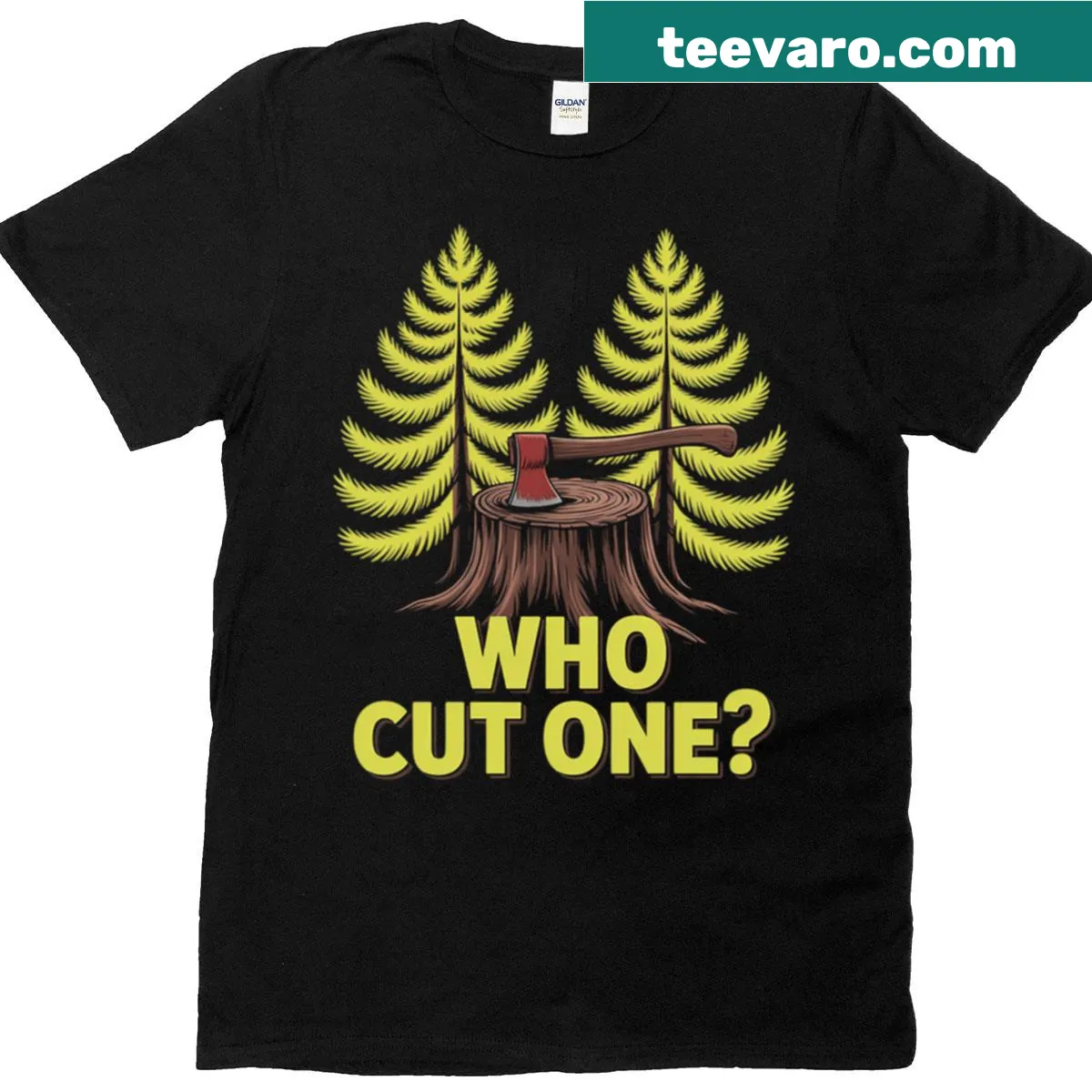 Playful typography celebrating lumberjacks and woodworkers on a tee — on a men's t-shirt