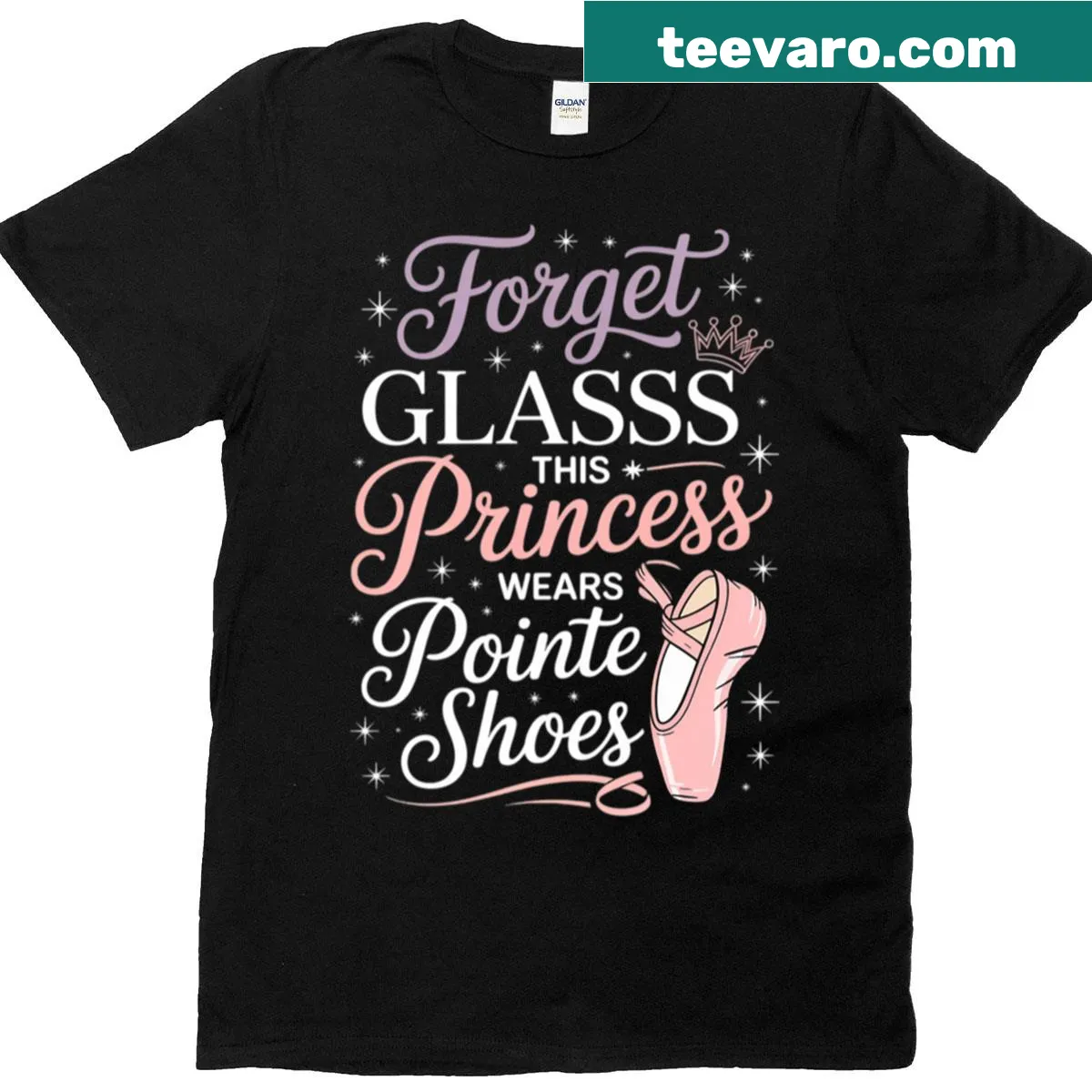 Playful ballerina-themed phrase on a T-shirt for dads — on a men's t-shirt